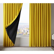 Mebelport Curtain Karartma Fon Perde 100% Lüks Dauble Blackout (Tek Kanat)