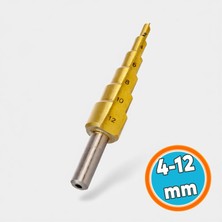 Nzb Kademeli Matkap Ucu 4-12 mm Konik Delik Açma Metal Sac Plastik Delme Endüstriyel Uç