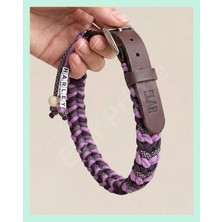 Elar Aksesuar Isimli El Yapımı Paracord ve Deri Köpek Boyun Tasması - Örgü Strong 12