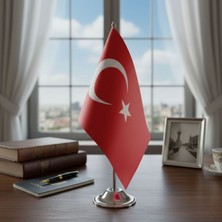 Uretti - Ahmet 9651 7681 Tekli Türk Masa Bayrağı  / 15 x 23 cm