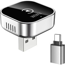 Wiwu WI-CP003 2in1 Carplay USB Wireless Transmitter Adaptör Gümüş