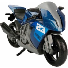 Detaylı Spor Yarış Motosikleti Oyuncak – Dayanıklı Büyük Boy - Mavi