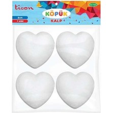 Ticon Köpük Kalp (8cm) 4’lü Paket 328566