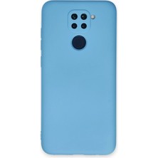 Newface Xiaomi Redmi Note 9 Kılıf Nano Içi Kadife Silikon - Mavi
