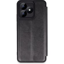Newface Realme Note 50 4g Kılıf Flip Cover - Siyah