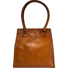 Gön Kadın Handmade Deri Çıt Çıt Kapamalı Logo Detaylı El Ve Omuz Çantası ARMO