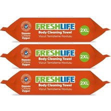 Freshlife 2xl Hasta Vücut Temizleme Havlusu Islak Mendil 3X50 (150 Yaprak)