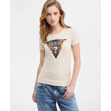 Guess  Leo Kadın Siyah Slim Fit T-Shirt W5BI28J1314