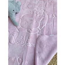 bebexy Fil Desenli Pembe Çocuk Battaniyesi