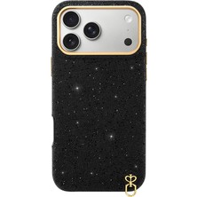 iPhone 17 Pro Max Uyumlu Kılıf Parlayan Simli Tasarım Pynana Diamond Sky Serisi Kapak Siyah