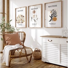 Pam Studio Matisse 3’lü Ahşap Çerçeveli Tablo Seti – Modern Minimalist Duvar Dekoru