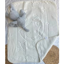 bebexy Fil Desenli Bej Çocuk Battaniyesi