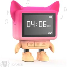 Mobility on Board Eğlenceli Dans Eden Pembe Bluetooth Hoparlör ve Çalar Saat