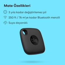 Storemax Mate Smart Tag, Siyah, Bluetooth Takip Cihazı - Anahtarlar, Çantalar, Evcil Hayvanlar Için Eşya Bulucu, 76 Metre Mesafeye Kadar, Suya Dayanıklı, Ios ve Uyumlu