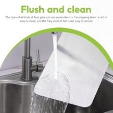 Storemax Paslanmaz Çelik Kesme Tahtası Mutfak Piknik Için Inox 304 Kalite Antibakteriyel Küf Tutmaz Sunumluk Kolaytemizlenir Tepsiet Sebze Meyve Doğrama Tahtası Lüks Kesme Matı 24 * 15CM