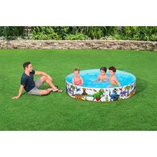 Storemax | Dinozor Çocuk Havuzu, Çocuk Yüzme Havuzu, Yer Üstü Şişirilebilir Havuz, Açık Bahçe Havuzu, 183 cm x 38 cm