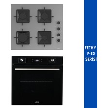 Ferre ve Afm Tech Markalı Fethy- F-53  Antrasit Gri -Siyah 2'li  Ankastre Set  (SS208  + FM7700)