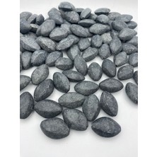 Hedef Bijuteri Mat Gri Büyük Badem Model Boncuk,takı,aksesuar, Çanta  Yapımı (100GR~20 Adet Boncuk)