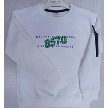 Başak Çocuk Giyim 442665 Erkek O Yaka Sweat 7/10 Yaş - Beyaz - 9-10 Yaş