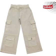 Başak Çocuk Giyim 396087 Piefti Kız Pantolon 6Y,7Y,8Y,9Y,10Y - Bej - 7-8 Yaş