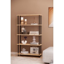 Solto Home OB43-14 Çevir Kur Modüler 5 Raflı Kitaplık | Aletsiz Kolay Kurulum, Çok Amaçlı Raf