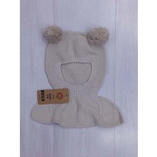 Başak Çocuk Giyim 9010 Ponponlu Renkli Triko Başlık 0/5 Yaş - Krem - Standart