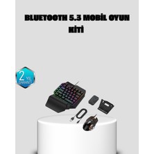 Evyora Bluetooth 5.3 Mobil Oyun Konsolu Dönüştürücü Seti 5 Parça Klavye Mouse Kit