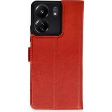 Evyora Newface Xiaomi Redmi 13C Kılıf Trend S Plus Kapaklı Kılıf - Kırmızı