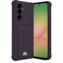 Newface Samsung Galaxy A56 Kılıf Kelvin Kartvizitli Silikon - Derin Mor