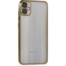Newface Samsung Galaxy A05 Kılıf Razer Lensli Silikon - Gold