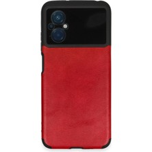 Newface Xiaomi Poco M5 Kılıf Loop Deri Silikon - Kırmızı