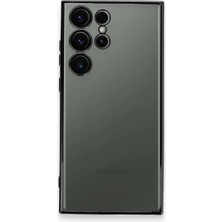 Newface Samsung Galaxy S23 Ultra Kılıf Razer Lensli Silikon - Siyah