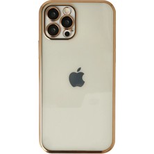 Newface Iphone 12 Pro Max Kılıf Razer Lensli Silikon - Gold