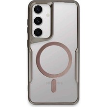 Evyora Newface Samsung Galaxy S24 Kılıf Boyi Magsafe Silikon Kapak - Titan Gri