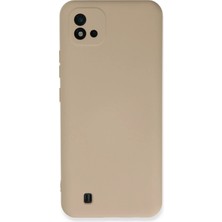 Newface Realme C11 2021 Kılıf Nano Içi Kadife Silikon - Pudra