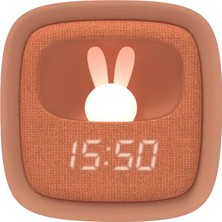 Mobility on Board Karamel Tavşan Masaüstü Saati ve Gece Lambası