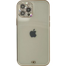 Evyora Newface Iphone 12 Pro Max Kılıf Liva Taşlı Silikon - Beyaz