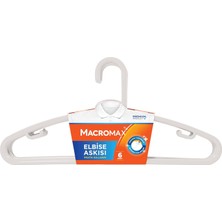 Storemax Elbise Askısı 6'lı Paket (Beyaz/siyah), Düzenli Dolaplar Için Pratik Kıyafet Askısı
