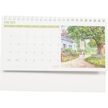 Storemax 2023 MTK-807 Karton Üçgen Masa Takvim Kasabadan Manzaralar