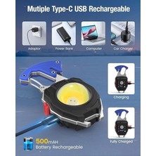 Storemax 970 Mini Şarjlı Işıldak Mıknatıslı, Kapak Açacağı, Düdük Özelliği, Vidalama, Kesme, Çok Amaçlı Kamp Feneri, Deprem Çantası Işıldak