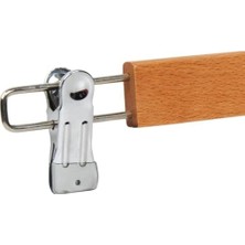 Storemax 5 Adet Mandallı Ahşap Etek ve Pantolon Askısı,şort,çamaşır,kıyafet Askısı,mandallı Ahşap Askı (5 Adet)