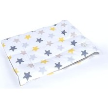 Storemax Bebek El Yapımı Yıldız Desenli Alt-Aç Minderi ve Yastığı (Desen 2)