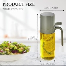 Storemax Pişirme Için Zeytinyağı Püskürtücüsü 2'li Set - Yemek Pişirmek Için Çok Yönlü Zeytinyağı Sprey Şişesi - 250 ml / 8 Oz Hava Fritözü, Salata, Izgara, Kavurma, Pişirme Temelleri Için Yağ