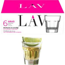 Lav Aras 6’lı Likör, Shot ve Kahve Yanı Bardağı Seti 45 cc