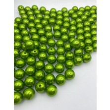 Hedef Bijuteri 18MM Yeşil Renk Plastik Inci Boncuk, Çanta ve Takı Yapım Boncuğu (100GR,~33ADET)