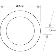 Storemax 30W Damla Yuvarlak Sıva Üstü LED Panel Armatür CT-5273 - Beyaz Işık Plastik Kasa