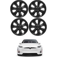 Ramm Tesla Model Y Solstıce Jant Kapağı - 19 Inç - Mat Siyah - 4 Adet Set