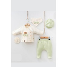 Cantoy Erkek Bebek Süzine Ayıcık Desenli 5 Li Hastane Çıkış Set