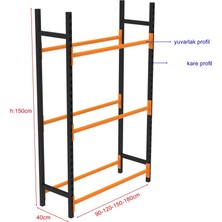 Rafburada 3 Katlı Lastik İstifleme Rafı, Mini Rack