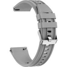 bbtech A+ Premium Silikon Metal Tokalı 22MM Kordon Bütün Android Akıllı Saatler ile Uyumlu 22 mm Kayış